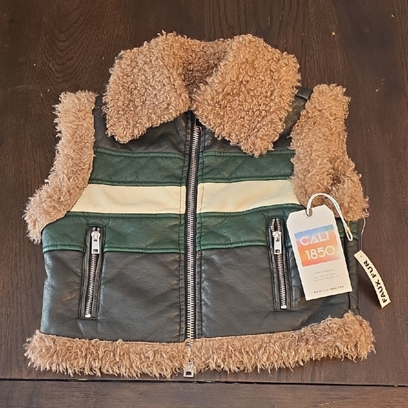 Cali1850 Other - Cali 1850 Faux Fur Kids Vest Brown